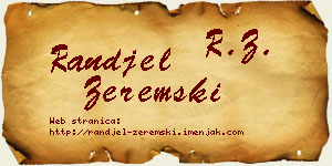 Ranđel Zeremski vizit kartica